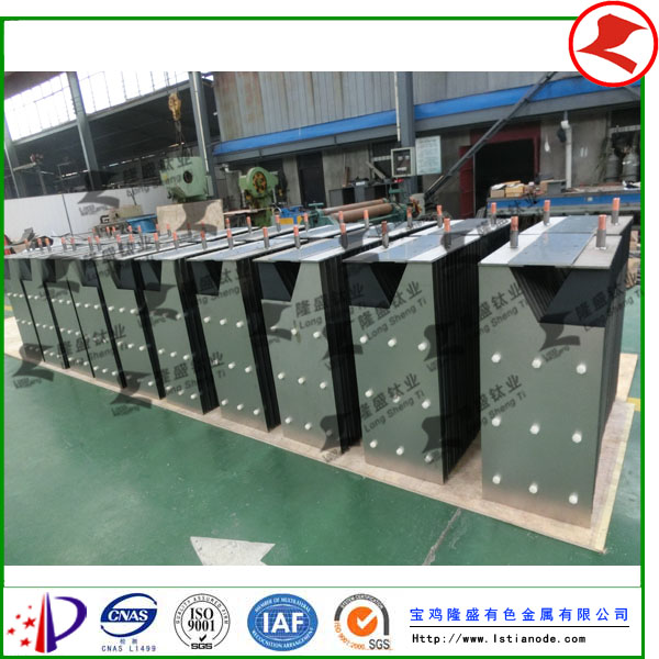 市政污水處理用鈦陽極順利發(fā)貨宜興客戶