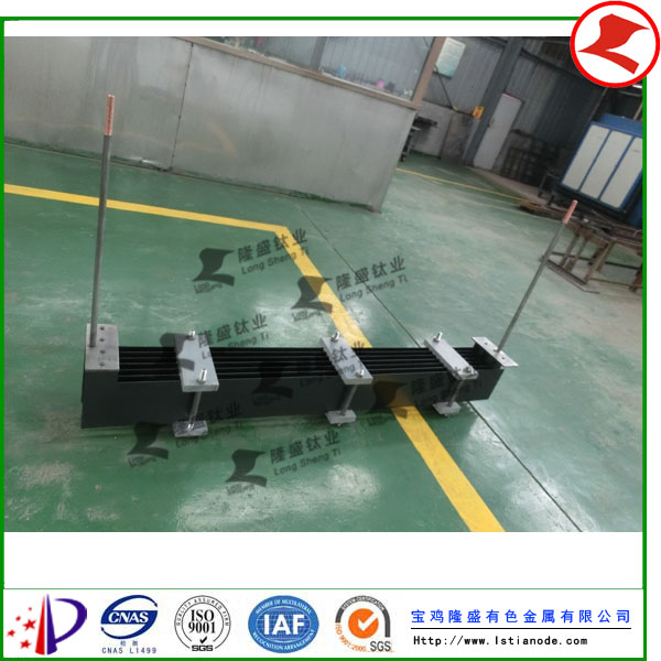 污水處理用鈦陽極組件發(fā)貨于山東滕州客戶