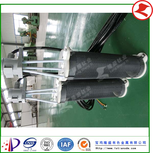循環(huán)水除垢用鈦陽(yáng)極鈦電極發(fā)貨于河南客戶